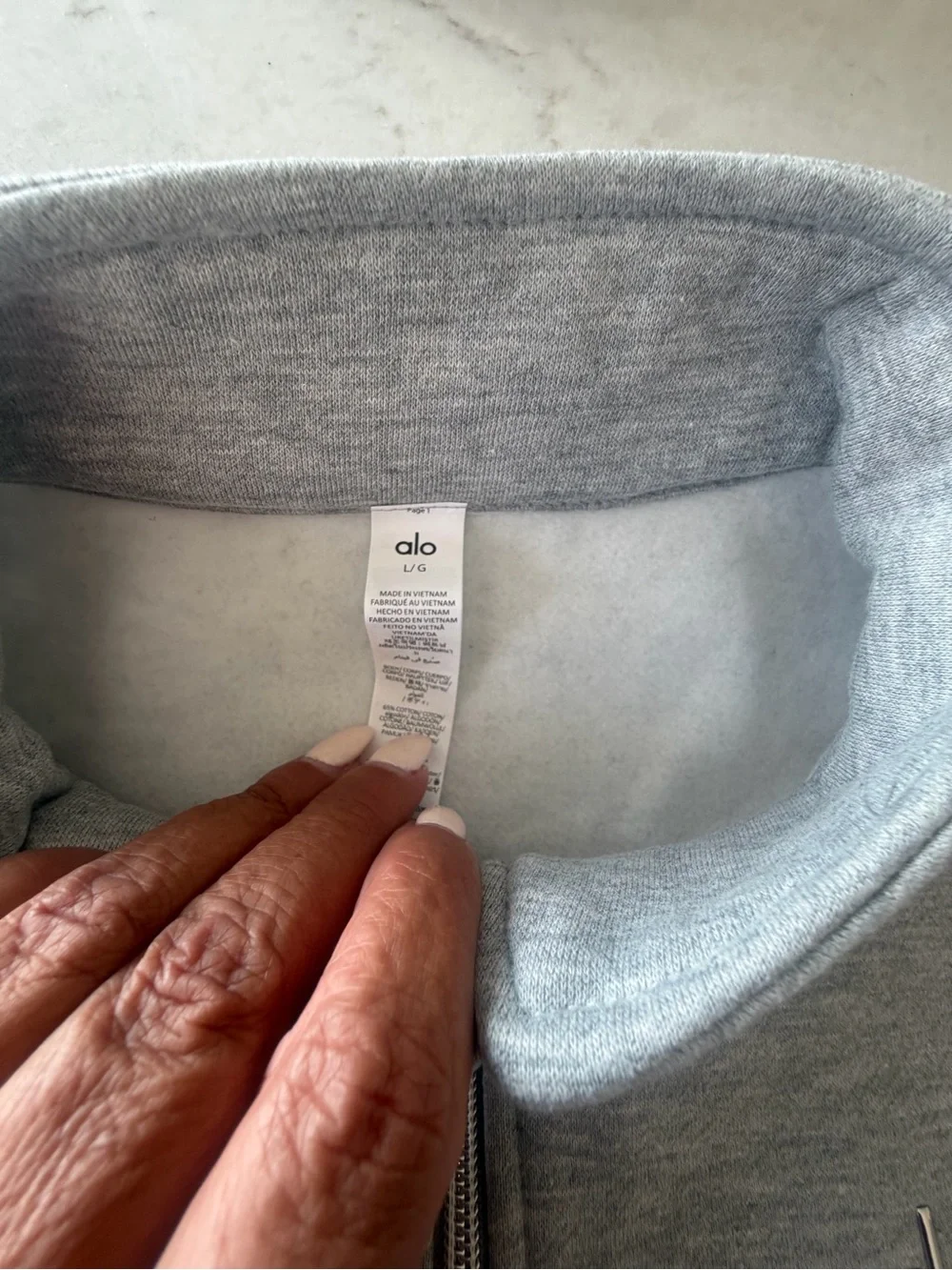 ALO Yoga Women's Grey Half-Zip Sweatshirt accolade ! New ! L